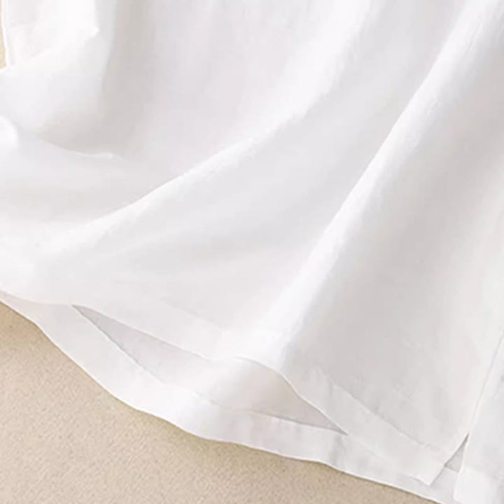 Buddha Stones Lässige, reine Farbstickerei, Patchwork-Design, ärmellos, Rundhalsausschnitt, Damen-Weste aus Baumwolle und Leinen - image 22