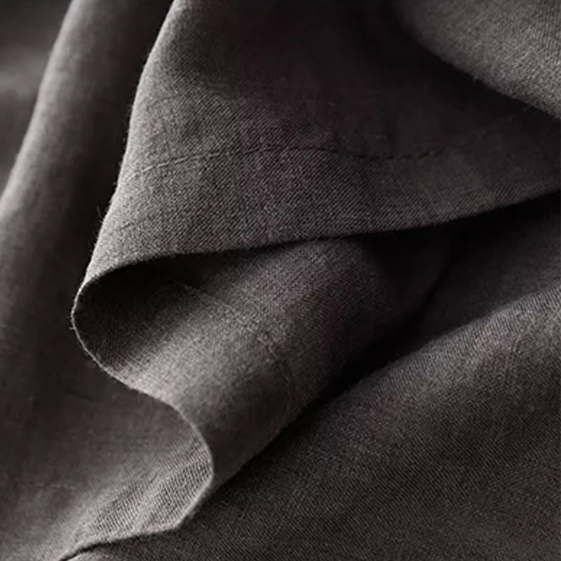 Buddha Stones Lässige, reine Farbstickerei, Patchwork-Design, ärmellos, Rundhalsausschnitt, Damen-Weste aus Baumwolle und Leinen - image 16