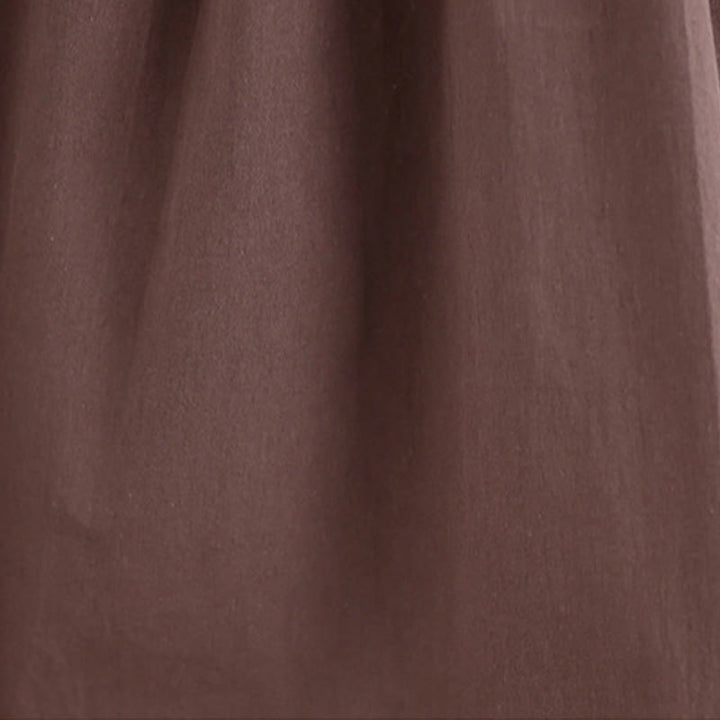 Buddha Stones Sommer Künstlerische einfarbige Plissee-Rundhals-Design Damen-Weste aus Baumwolle und Leinen - image 7