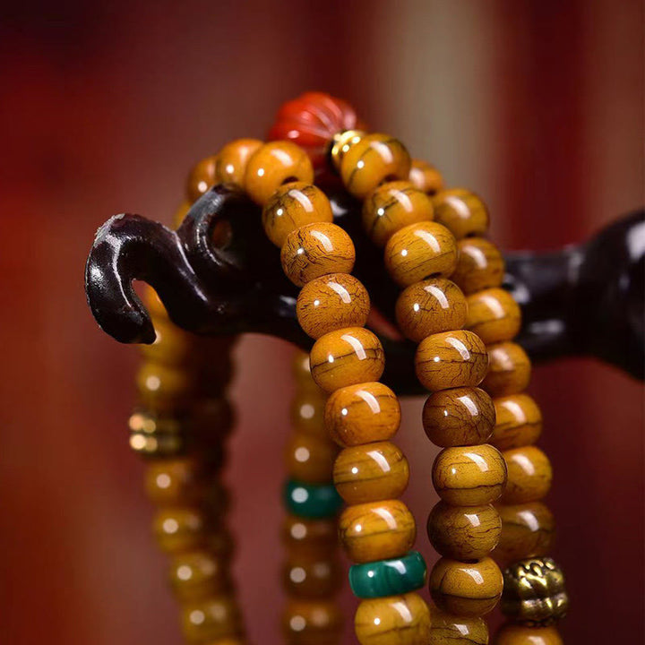 Buddha Stones, tibetische 108 Perlen, Knochenperlen, Dzi-Perlen, halten böse Geister fern, Mala