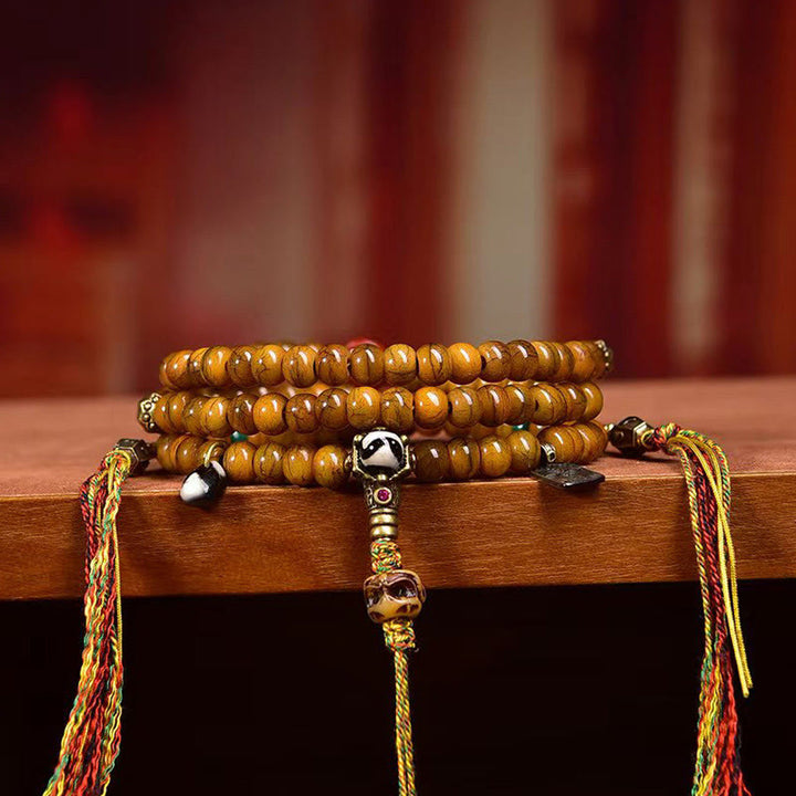 Buddha Stones, tibetische 108 Perlen, Knochenperlen, Dzi-Perlen, halten böse Geister fern, Mala