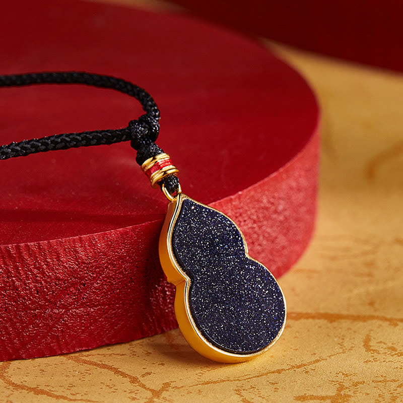 Buddha Stones 925 Sterling Silber Pfirsichblüte Katze Kürbis Muster Schutz Halskette Anhänger - image 3