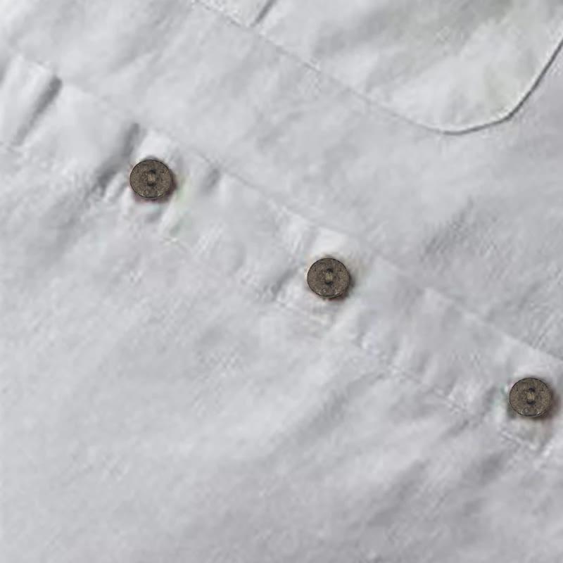 Damenbluse mit Buddha Stones, festen Knöpfen und Taschen, langärmlig - image 2