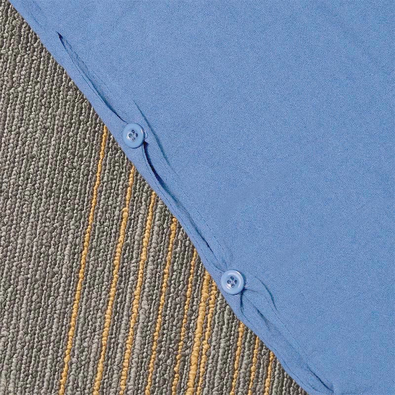 Buddha Stones Lässige Damenhose aus Baumwollleinen in reiner Farbe mit hohlen Knopfmanschetten und Taschen - image 42