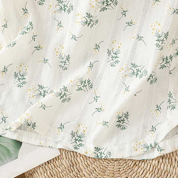 Buddha Stones Retro-Druck Blumenpflanzenmuster Chinesisches Froschknopf-Design Ärmellose Damen-Baumwollweste - image 9