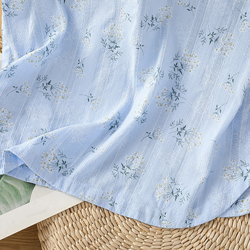 Buddha Stones Retro-Druck Blumenpflanzenmuster Chinesisches Froschknopf-Design Ärmellose Damen-Baumwollweste - image 26