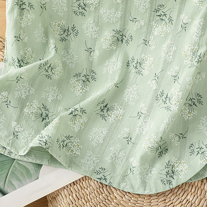 Buddha Stones Retro-Druck Blumenpflanzenmuster Chinesisches Froschknopf-Design Ärmellose Damen-Baumwollweste - image 22