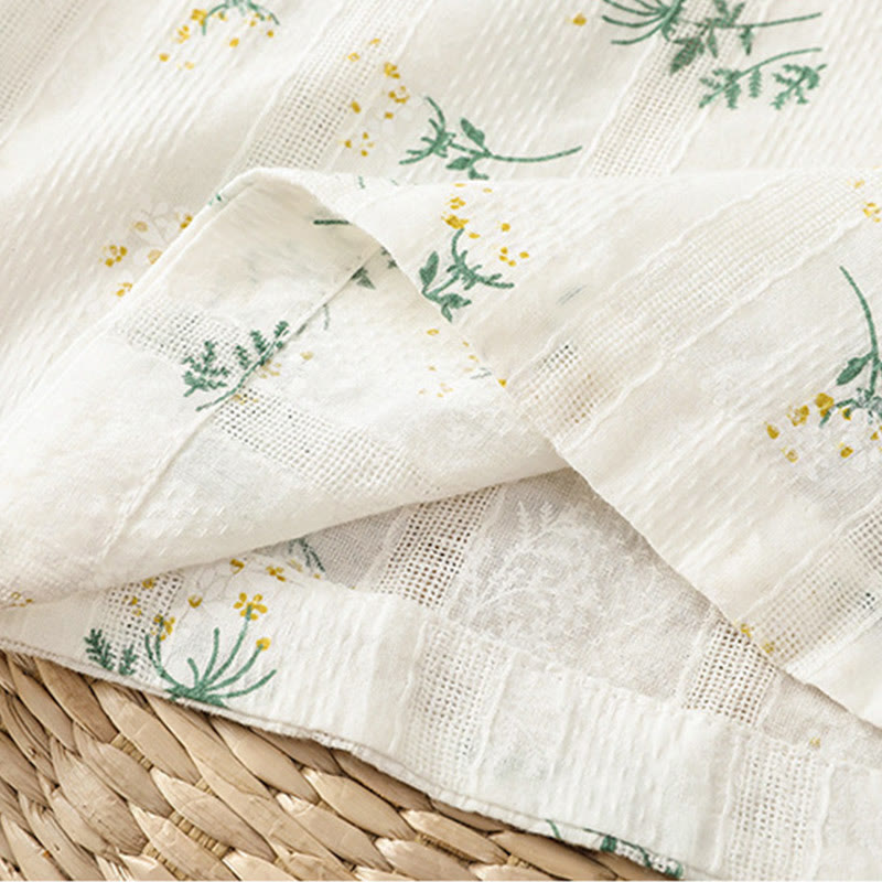 Buddha Stones Retro-Druck Blumenpflanzenmuster Chinesisches Froschknopf-Design Ärmellose Damen-Baumwollweste - image 8