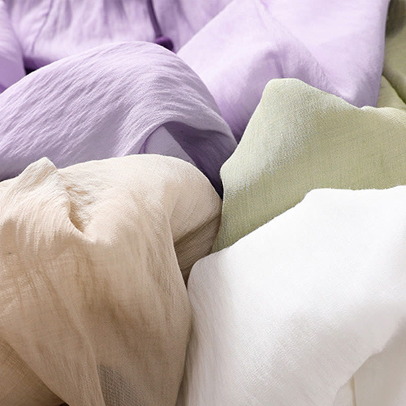 Buddha Stones Lässiger Damen-Rock aus Baumwolle und Leinen in Kontrastfarbe mit Plissee und Schnürung in der Länge 7–8 - image 35