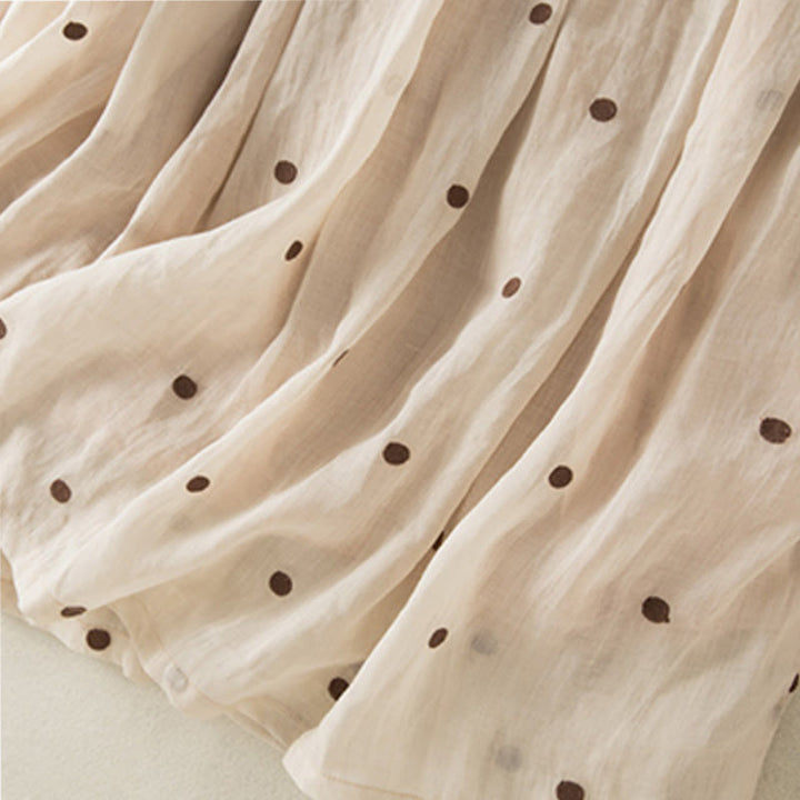 Buddha Stones Künstlerischer Vintage-Punktmuster-Faltenrock für Damen - image 6