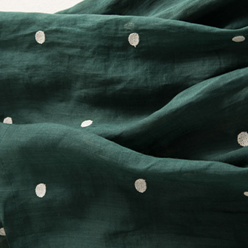 Buddha Stones Künstlerischer Vintage-Punktmuster-Faltenrock für Damen - image 13