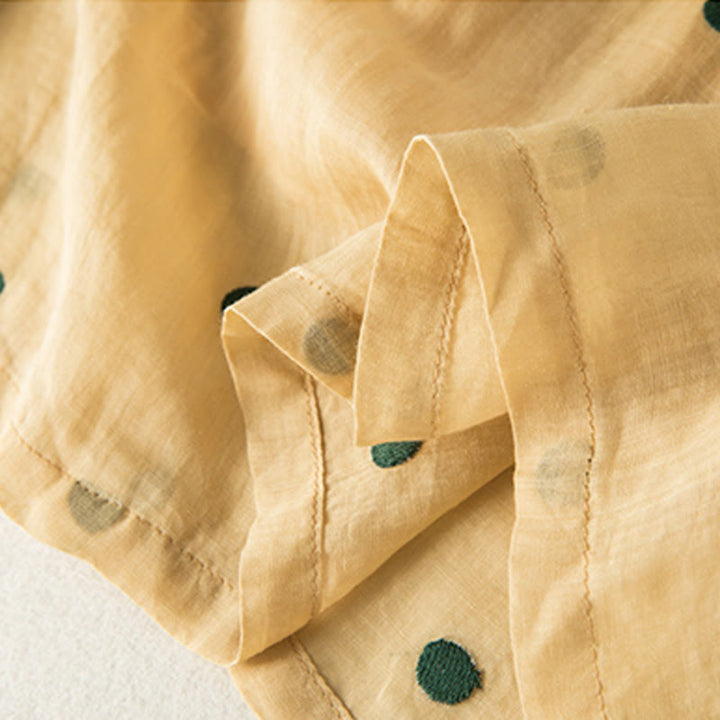 Buddha Stones Künstlerischer Vintage-Punktmuster-Faltenrock für Damen - image 27