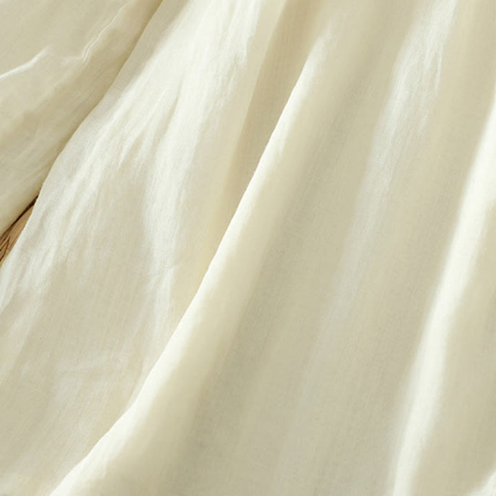 Buddha Stones Lässige, schlichte, gefütterte, elastische Damenhose aus Polyester mit weitem Bein und Taschen - image 2