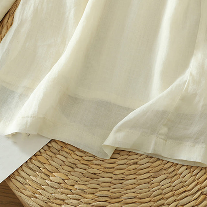 Buddha Stones Lässige, schlichte, gefütterte, elastische Damenhose aus Polyester mit weitem Bein und Taschen - image 8