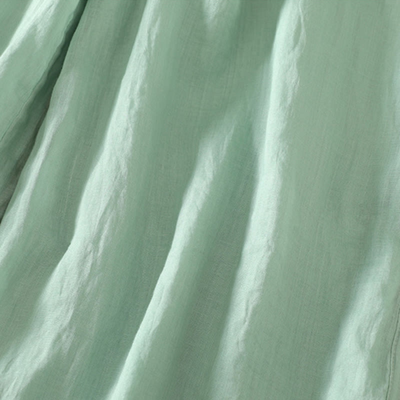 Buddha Stones Lässige, schlichte, gefütterte, elastische Damenhose aus Polyester mit weitem Bein und Taschen - image 18