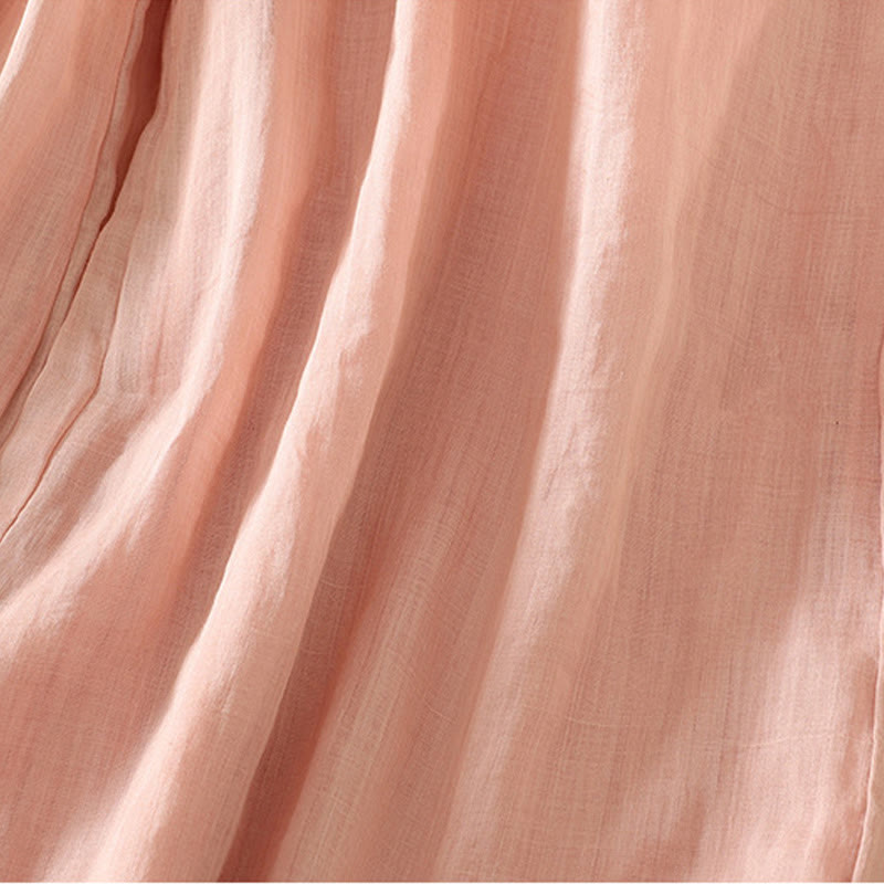 Buddha Stones Lässige, schlichte, gefütterte, elastische Damenhose aus Polyester mit weitem Bein und Taschen - image 21