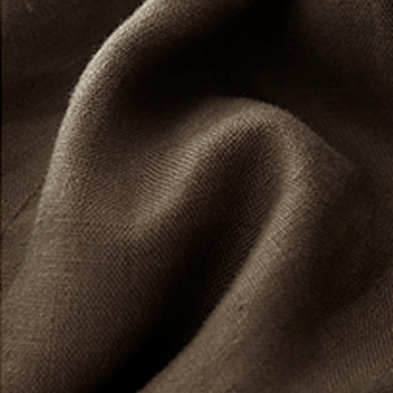 Buddha Stones Sommer Casual Pleat Plain Baumwolle Leinen Damen Shorts mit Taschen - image 12