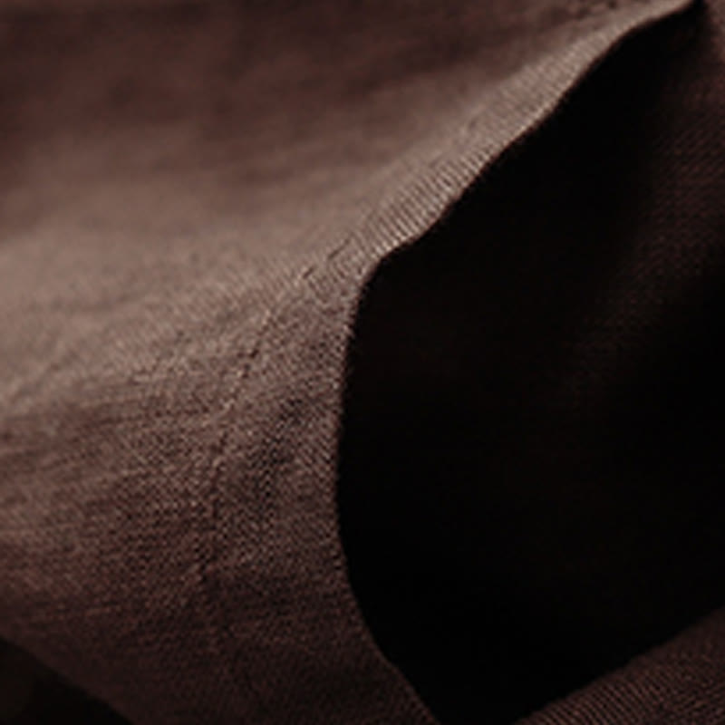 Buddha Stones Sommer Casual Plain Baumwolle Leinen Damen Elasti Gerade Shorts mit Taschen - image 9