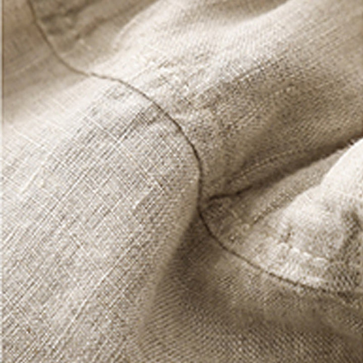 Buddha Stones Sommer Casual Plain Baumwolle Leinen Damen Elasti Gerade Shorts mit Taschen - image 16