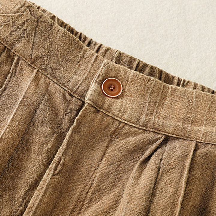 Buddha Stones Sommer Casual Tie-Dye Plain Baumwolle Damen Shorts mit Taschen - image 2