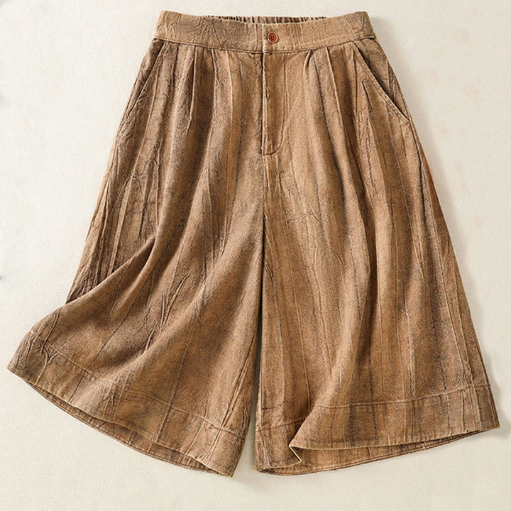 Buddha Stones Sommer Casual Tie-Dye Plain Baumwolle Damen Shorts mit Taschen