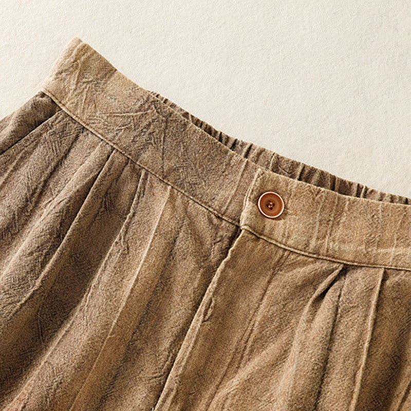 Buddha Stones Sommer Casual Tie-Dye Plain Baumwolle Damen Shorts mit Taschen - image 3