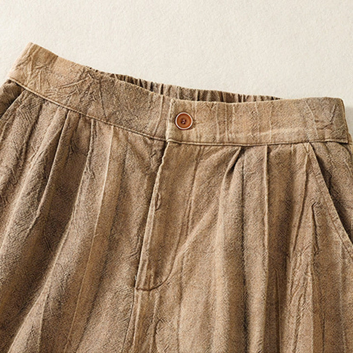 Buddha Stones Sommer Casual Tie-Dye Plain Baumwolle Damen Shorts mit Taschen