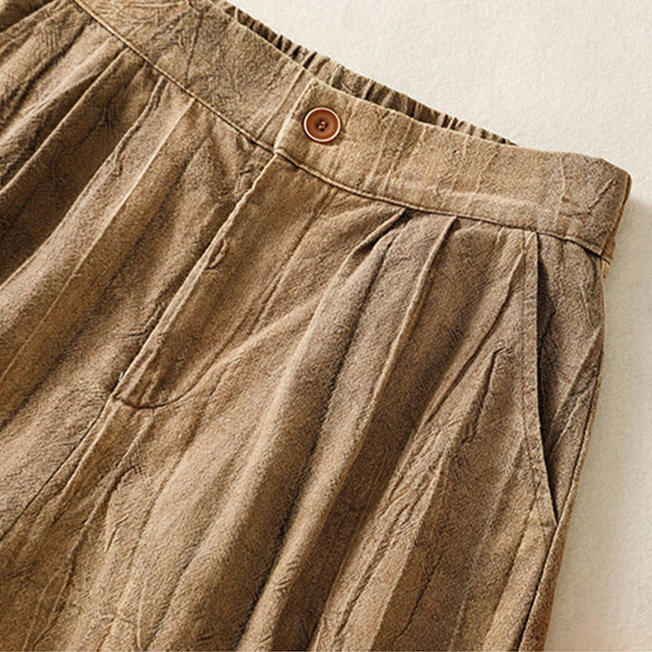 Buddha Stones Sommer Casual Tie-Dye Plain Baumwolle Damen Shorts mit Taschen