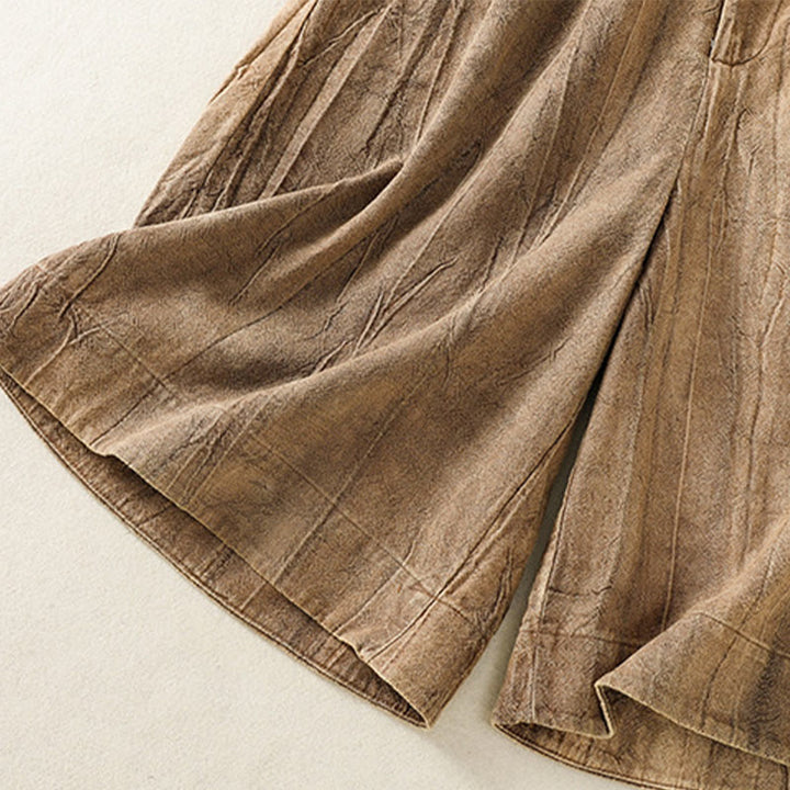 Buddha Stones Sommer Casual Tie-Dye Plain Baumwolle Damen Shorts mit Taschen