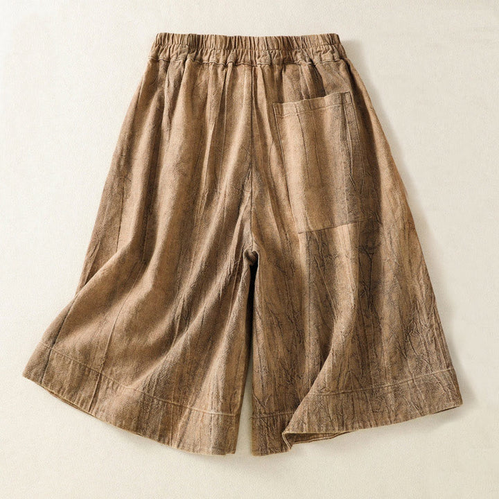 Buddha Stones Sommer Casual Tie-Dye Plain Baumwolle Damen Shorts mit Taschen