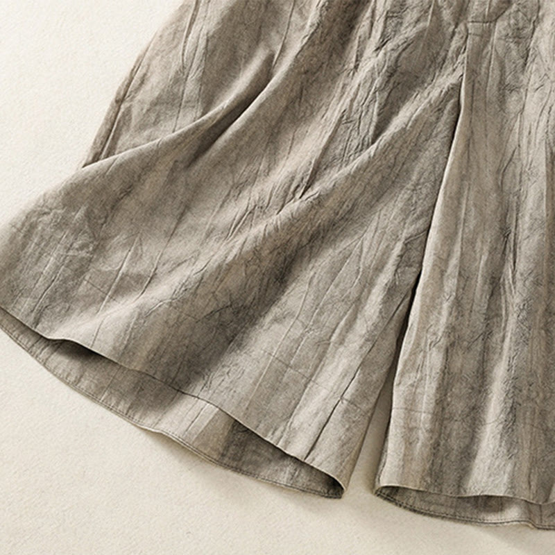 Buddha Stones Sommer Casual Tie-Dye Plain Baumwolle Damen Shorts mit Taschen