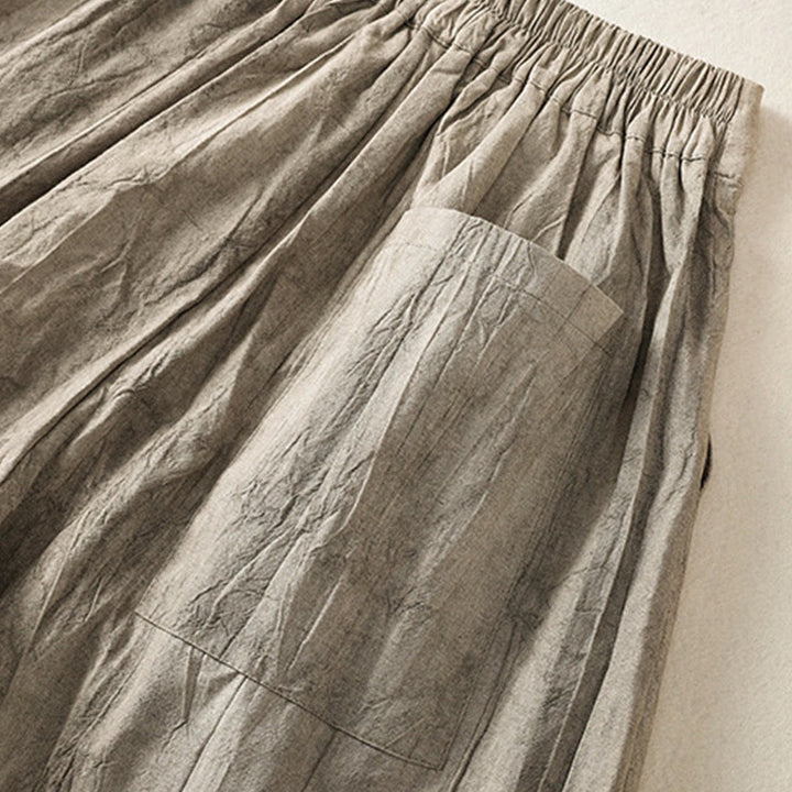 Buddha Stones Sommer Casual Tie-Dye Plain Baumwolle Damen Shorts mit Taschen