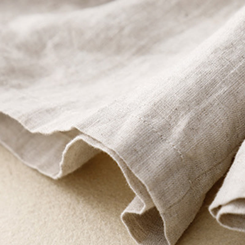 Buddha Stones Sommer Casual Buttons Plain Cotton Damen Shorts mit Taschen - image 8