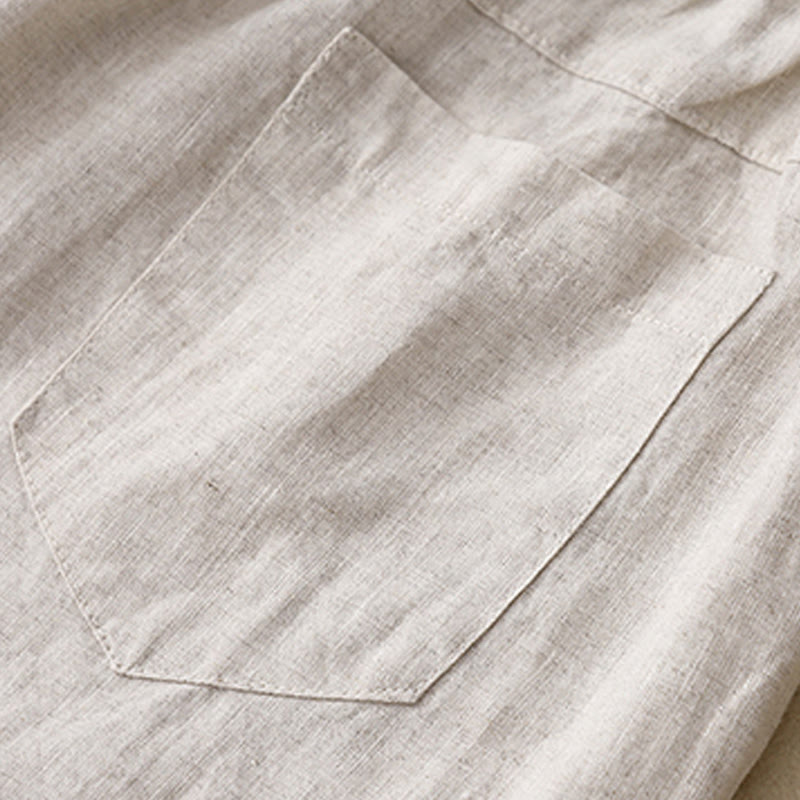 Buddha Stones Sommer Casual Buttons Plain Cotton Damen Shorts mit Taschen - image 11