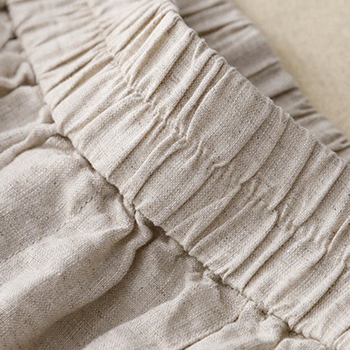 Buddha Stones Sommer Casual Buttons Plain Cotton Damen Shorts mit Taschen - image 7