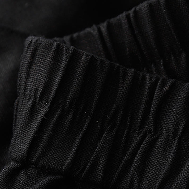 Buddha Stones Sommer Casual Buttons Plain Cotton Damen Shorts mit Taschen - image 22