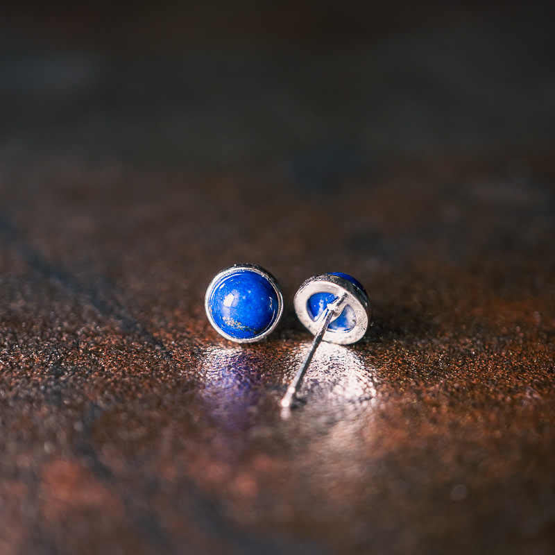 Buddha Stones im Vintage-Stil aus 925er Sterlingsilber mit Lapislazuli-Motiv - image 2