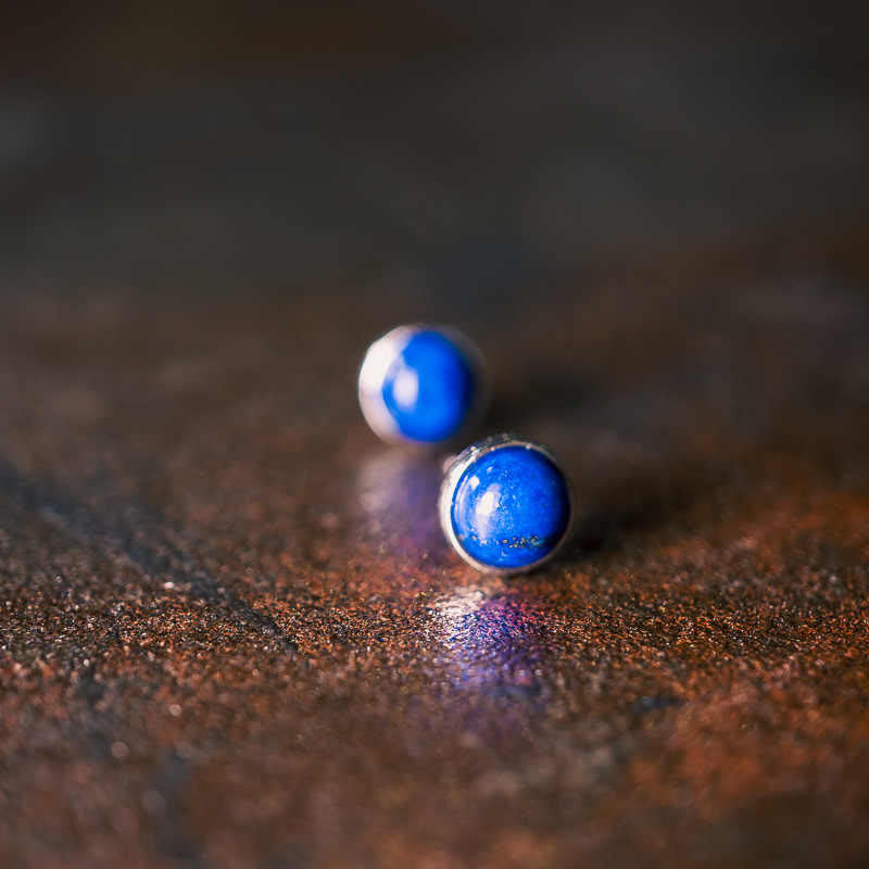 Buddha Stones im Vintage-Stil aus 925er Sterlingsilber mit Lapislazuli-Motiv - image 3