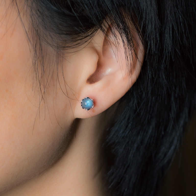 Buddha Stones 925 Sterling Silber Mondstein Positive Ohrringe - image 7