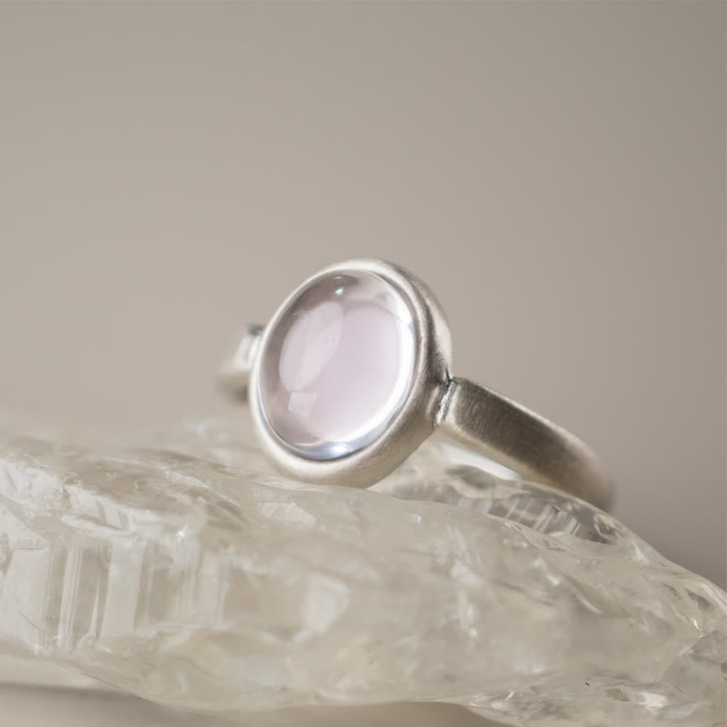 Buddha Stones Natürlicher 925 Sterling Silber Rosa Kristall Verstellbarer Wärmering