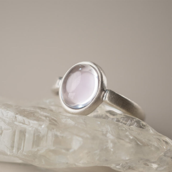 Buddha Stones Natürlicher 925 Sterling Silber Rosa Kristall Verstellbarer Wärmering