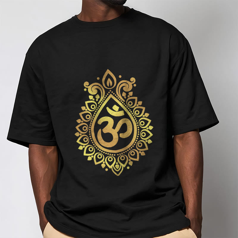 Buddha Stones ​​Wasser Tropfen OM Design T T-shirt - image 1