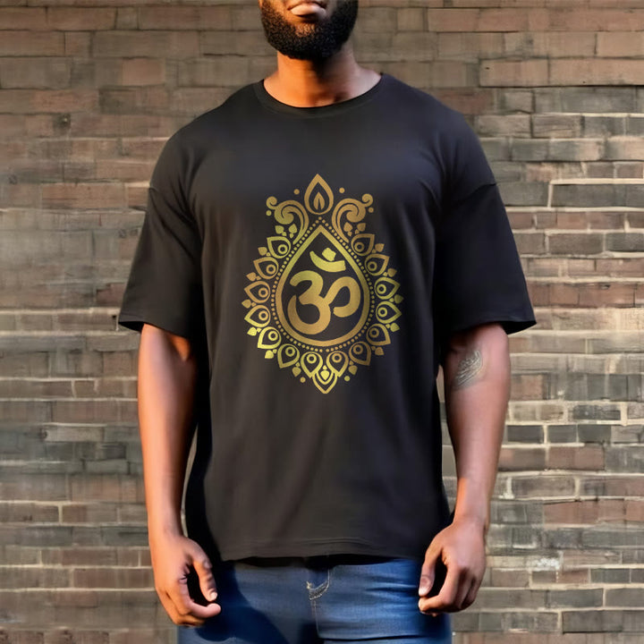Buddha Stones ​​Wasser Tropfen OM Design T T-shirt - image 3