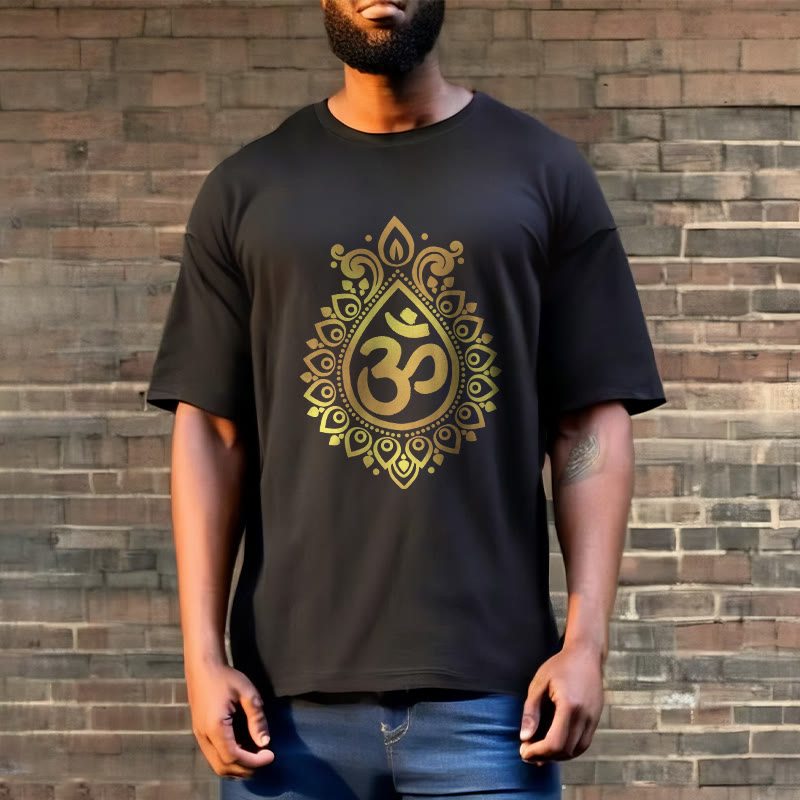 Buddha Stones ​​Wasser Tropfen OM Design T T-shirt - image 2