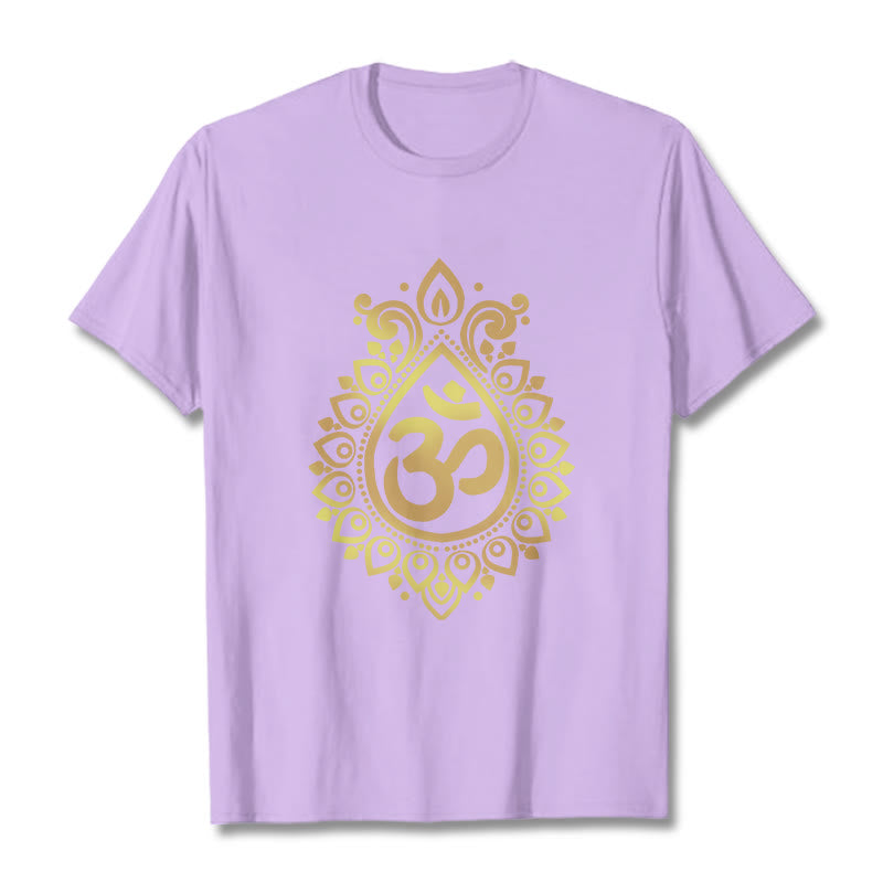 Buddha Stones ​​Wasser Tropfen OM Design T T-shirt - Pflaume - 2XL - image 16