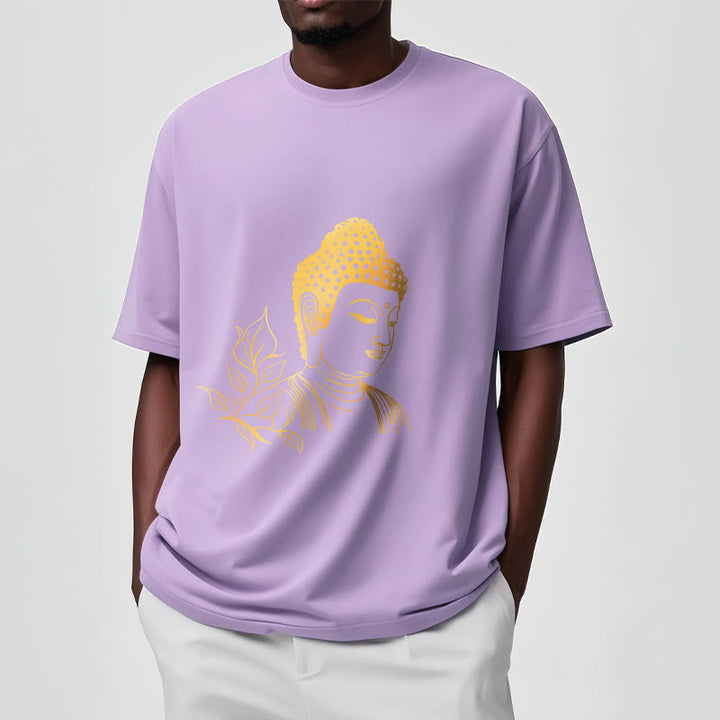Buddha Stones ​​Goldene Blätter Meditation Buddha T-Shirt - image 17