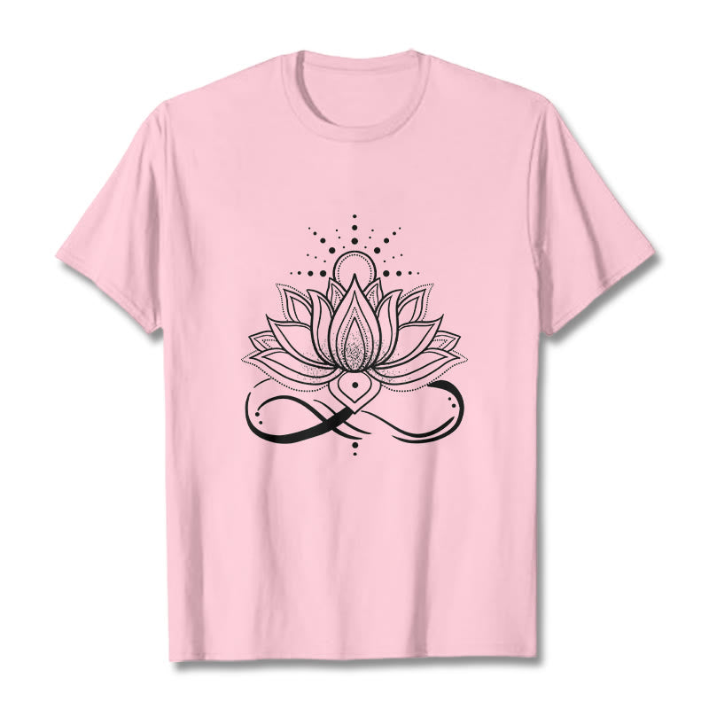Buddha Stones ​​Lotus Blume Sonne Design T T-shirt - Hellrosa - 2XL - image 13