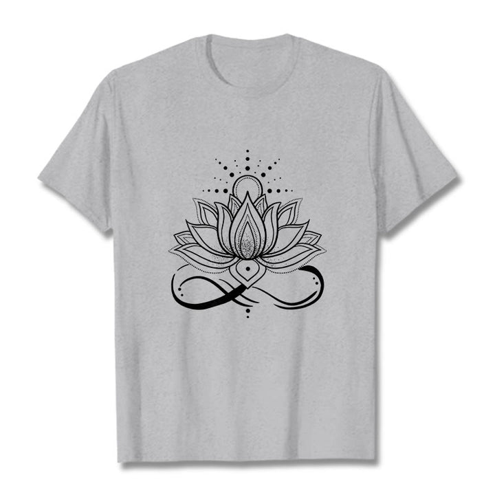 Buddha Stones ​​Lotus Blume Sonne Design T T-shirt - Hellgrau - 2XL - image 20