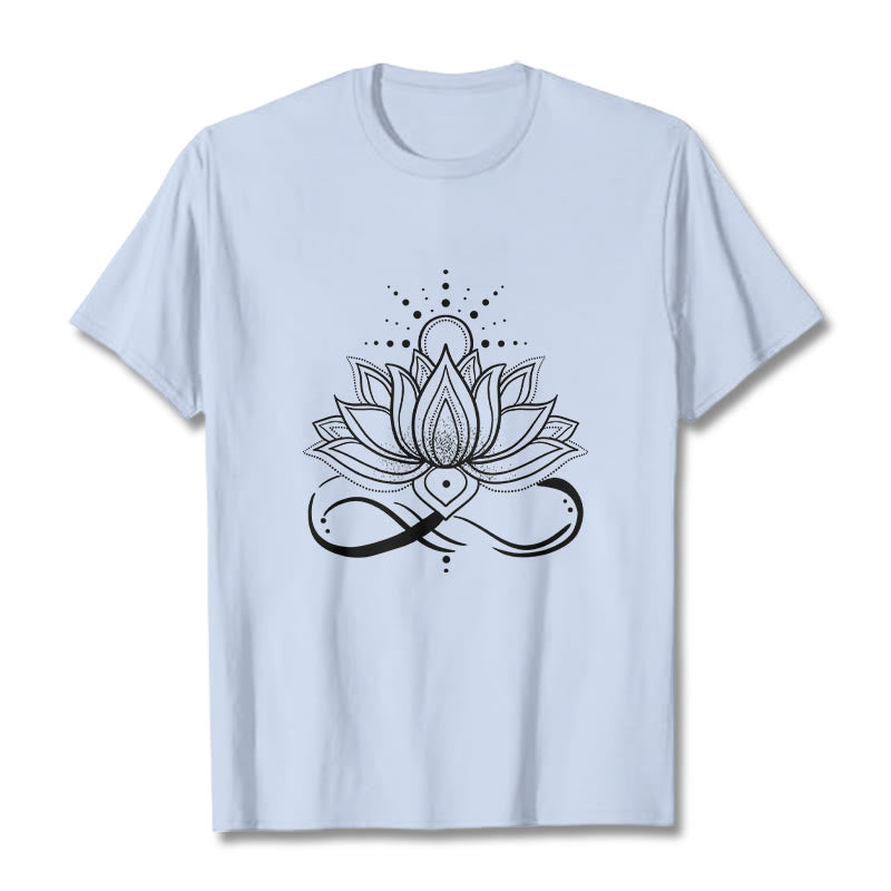 Buddha Stones ​​Lotus Blume Sonne Design T T-shirt - HellCyan - 2XL - image 19