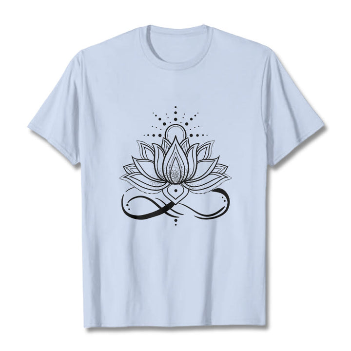 Buddha Stones ​​Lotus Blume Sonne Design T T-shirt - HellCyan - 2XL - image 19